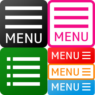 メニューボタンイラスト無料イラスト・フリー素材なら「イラストAC」