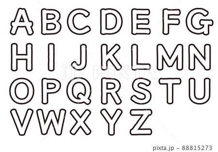 白抜きの文字のラテン系、幾何学的でモダンな最小限のモノラルラインの装飾的なフォントです。細い線ではミニマル、アルファベット。ベクトル図のイラスト素材・ベクター Image 57433771
