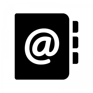 電話帳無料のAi・PNG白黒シルエットイラスト