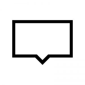 角丸四角の吹き出しのシルエット無料のAi・PNG白黒シルエットイラスト