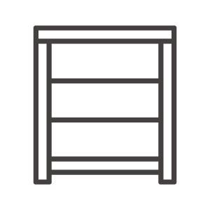 アンティークな本棚イラスト