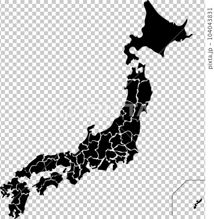 京都府の地図イラスト＜モノクロシルエット画像＞ - 日本地図無料イラスト素材集