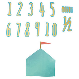 手帳デコスタンプセット 数字 <BOX入り>スタンプ スタンダード