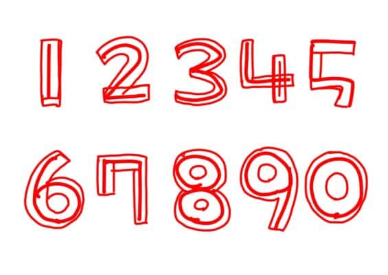 POP用数字A1イラスト