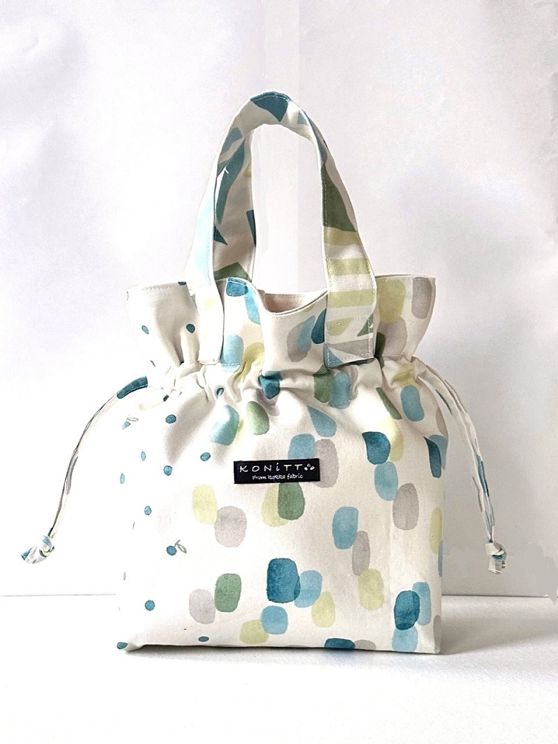 仕切り付き巾着袋の作り方 裏地付き、まち付き おむつやお着替え入れにも★大きめサイズ