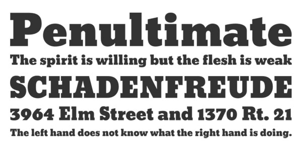 オシャレなスラブセリフ書体のフォント素材