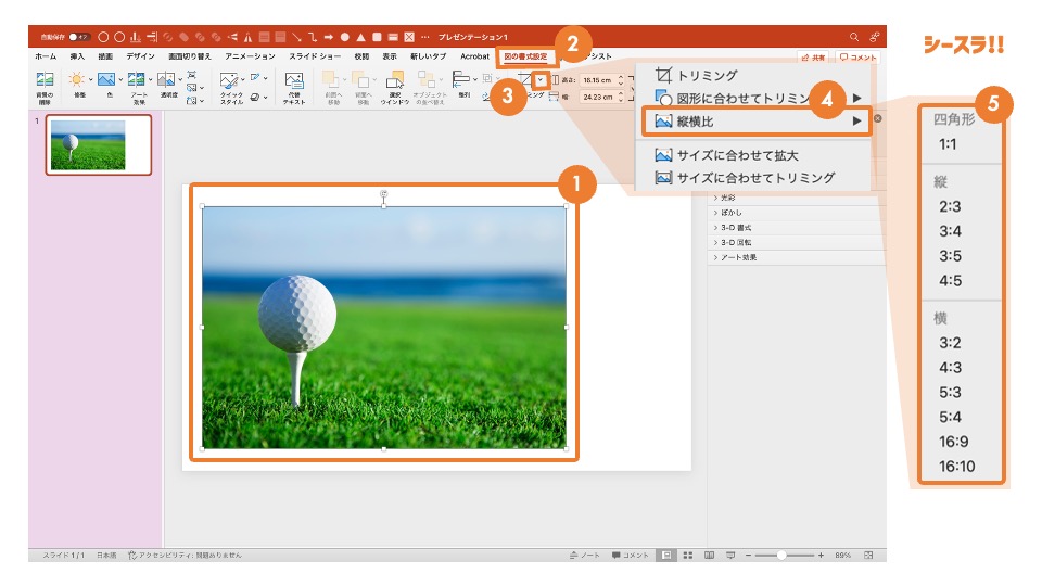パワーポイントで画像 図 の切り抜き トリミング ！背景も消せる