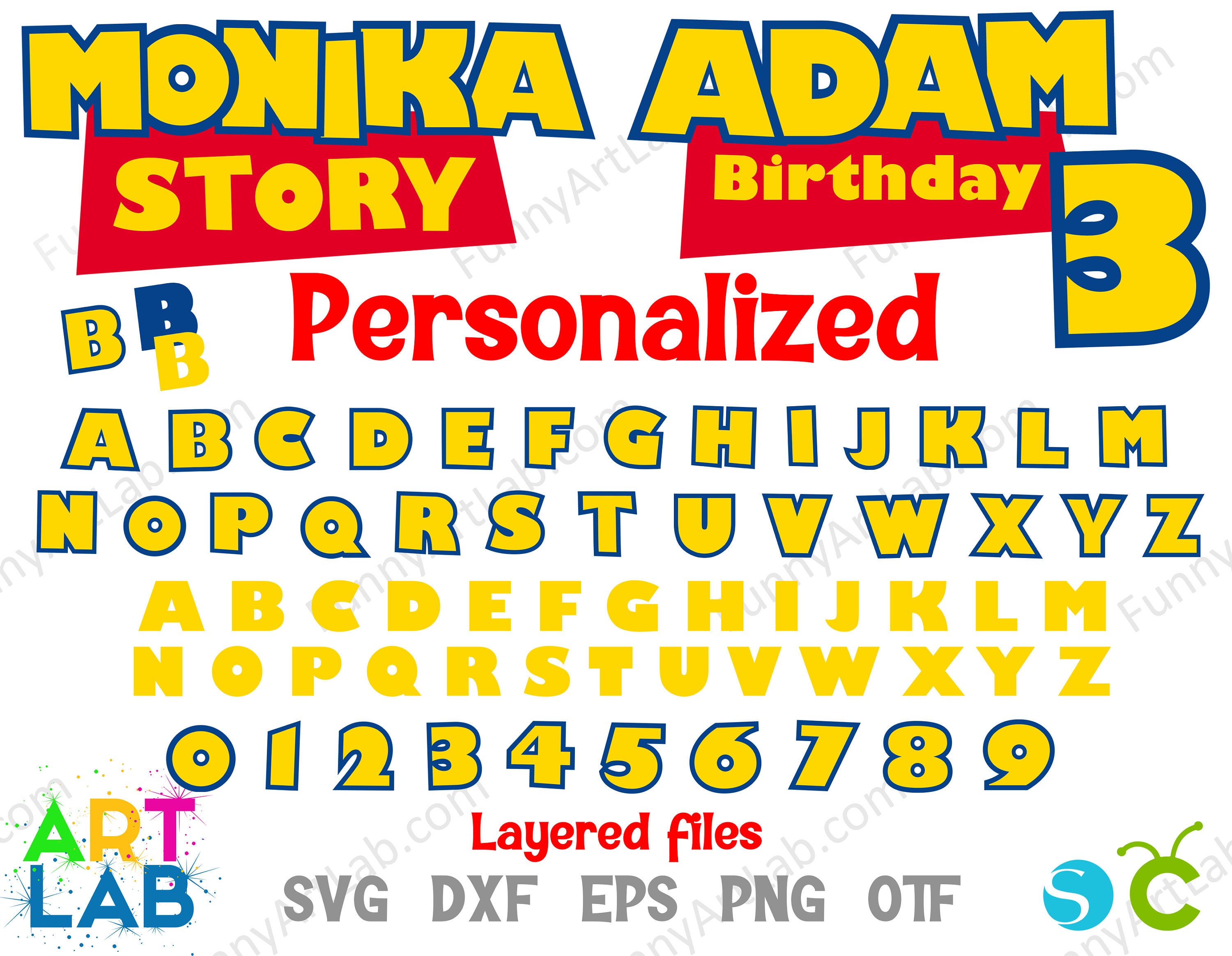 トイストーリーロゴ風フォント作成 サンプル６トイストーリーグッズコレクション