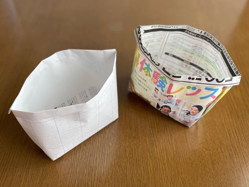 可愛すぎる卓上ゴミ箱 用途多彩な新聞紙BOX～作り方～サンキュ！STYLE
