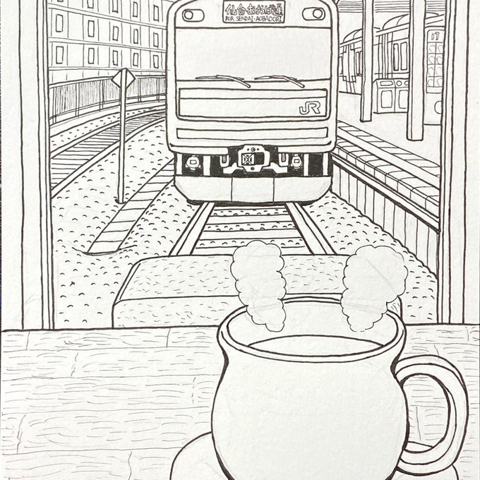 ぬりえ新作 京王電鉄鉄の惑星