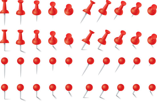 スマホ用ページ＞押しピン・ダルマ型画鋲のイラスト・条件付フリー素材集