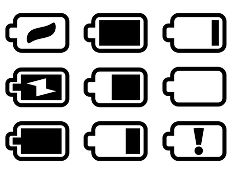 バッテリーシルエット イラストの無料ダウンロードサイト「シルエットAC」