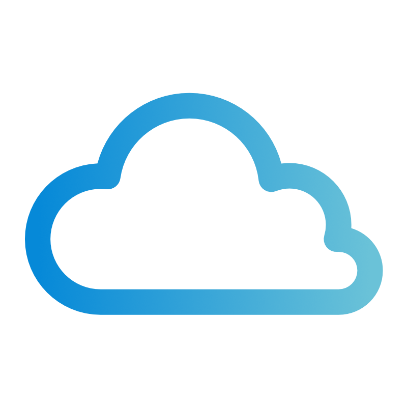 クラウドストレージ・サーバーのシルエット無料のAi・PNG白黒シルエットイラスト