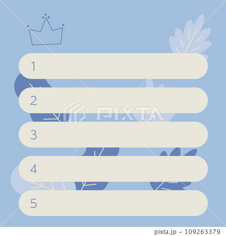 カラフルな手書きのランキングアイコンセットのイラスト素材204757314 毎月1点無料 フリー のストックフォト イメージマート