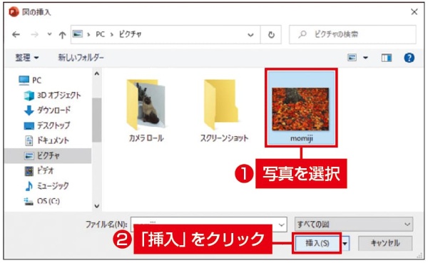 PowerPoint 画像を図形に埋め込む方法