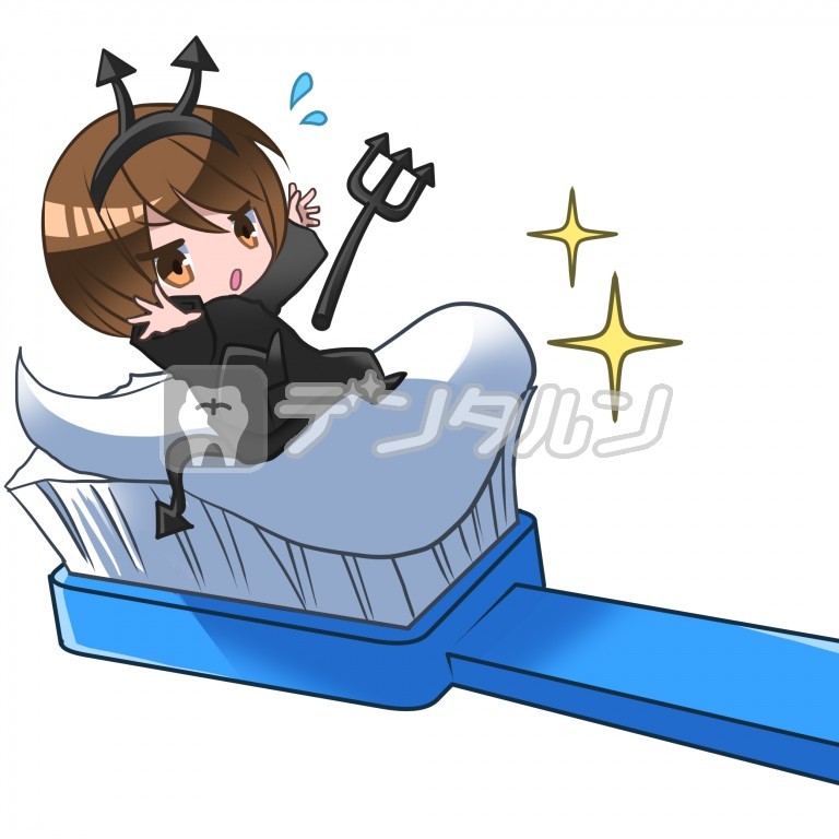 虫歯菌イラスト・かわいいばい菌・ウィルスイラスト