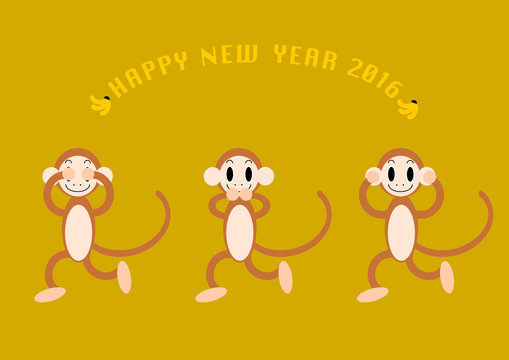 フリーイラスト見ざる言わざる聞かざるなどの7種類のさるのセットでアハ体験GAHAG著作権フリー写真・イラスト素材集 - GAHAG著作権フリー写真・イラスト素材集