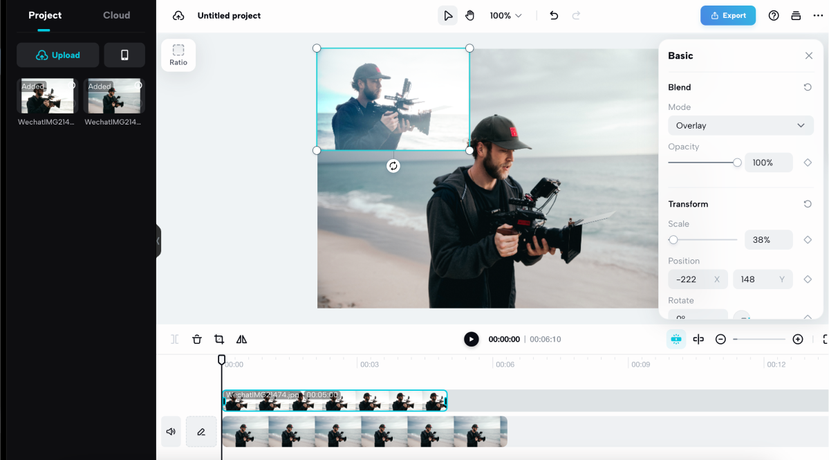 白黒オーバーレイ, バックグラウンド, ループ, かぶせる