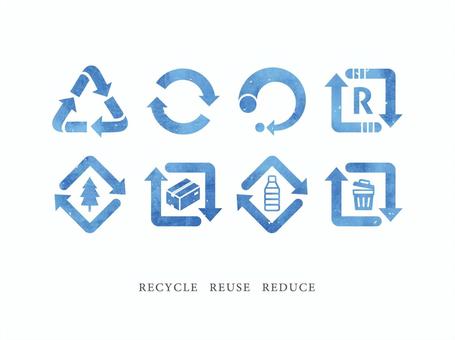 ダンボールとプラのリサイクルのマーク 26121040533 の写真・イラスト素材アマナイメージズ