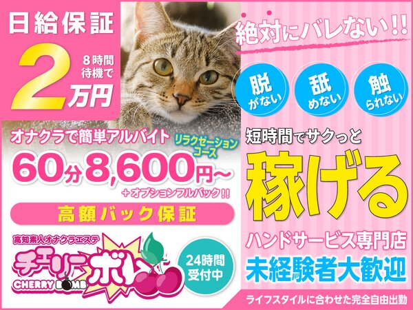 高知県の30歳以上歓迎風俗求人【はじめての風俗アルバイト（はじ風）】