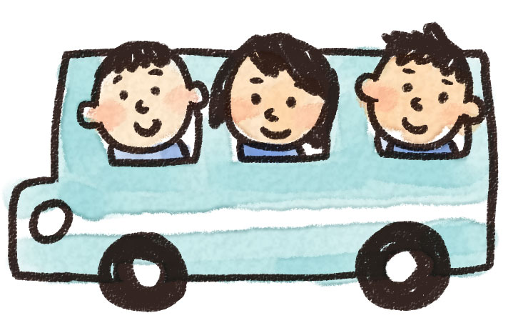 観光バス：イラスト無料