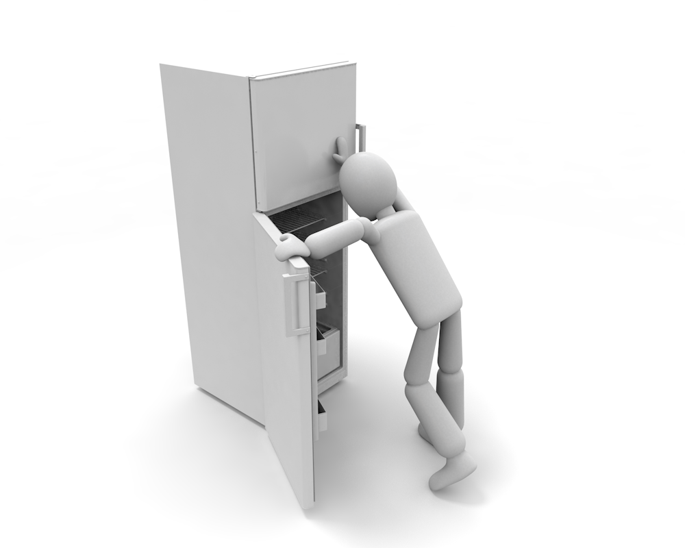 冷蔵庫を開けるイラスト