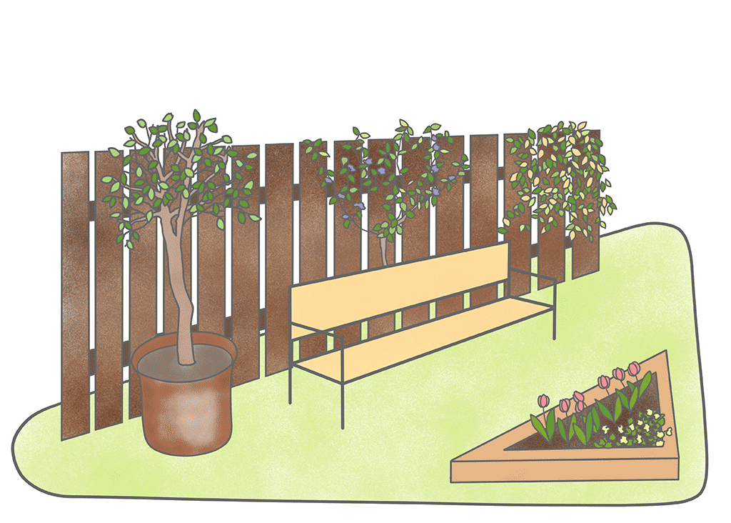 庭の目隠しフェンスをDIY設置 基礎無し