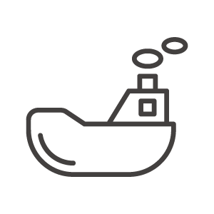 ボートレジャーボート中型船観光船 - アイコンイラストフリー素材背景透明