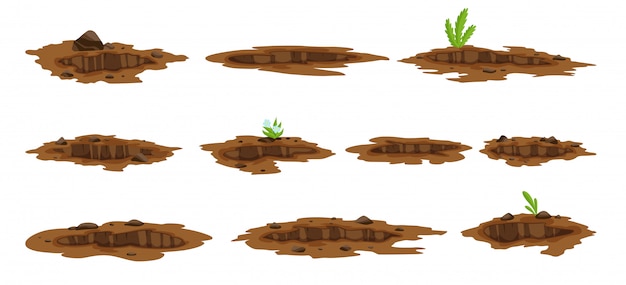 囲まれた地面 漫画イラスト 地面のイラスト 小さな草の表面イラスト画像とPSDフリー素材透過の無料ダウンロード - Pngtree