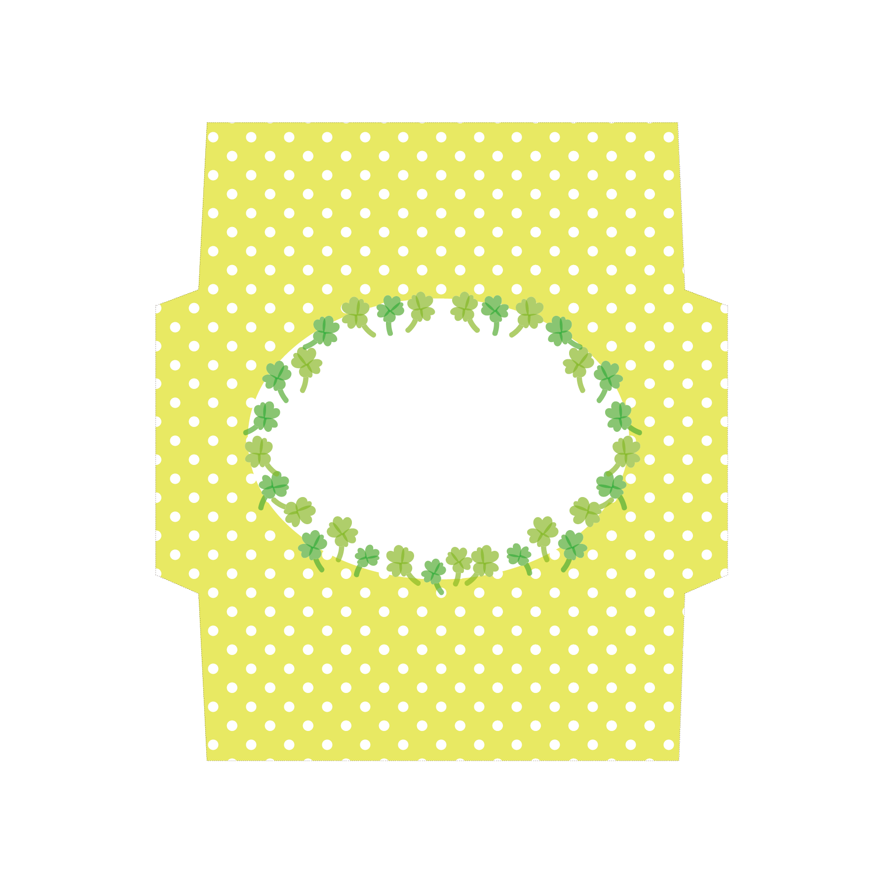 手作り簡単な展開図A4用紙の洋封筒 ネコ＆郵便ポストのかわいいイラスト のフリー素材無料テンプレートTemplateBox