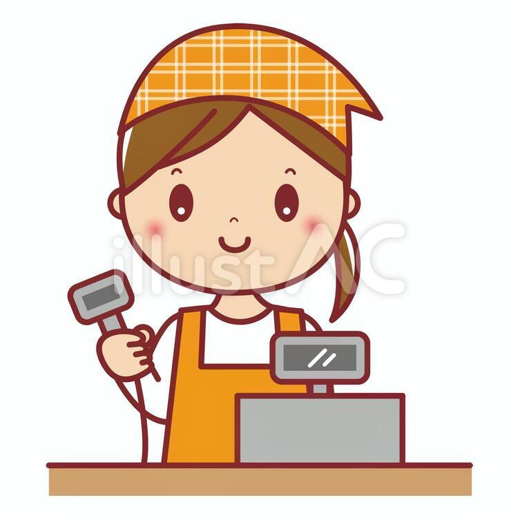 レジ打ち女性２人_No.51イラスト - No: 721409無料イラスト・フリー素材なら「イラストAC」