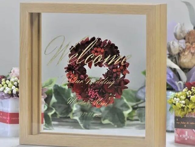 イーゼル付きウェルカムボード 手作りのウェルカムボード フラワーアレンジメント - メルカリ