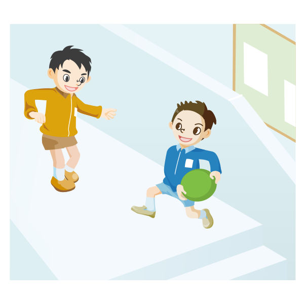 廊下を走る生徒のイラストかわいいフリー素材集 いらすとや