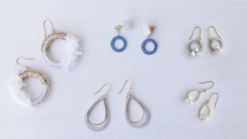 色んな素材で作るイヤリング手作りキット