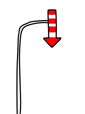 補助標識 左向き右向き兼用 アルミ 120×400894-27- 安全用品・工事看板通販のサインモール