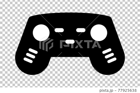 ベクトル白いビデオ ゲームのアイコンが黒の背景に設定のイラスト素材・ベクター Image 46491574
