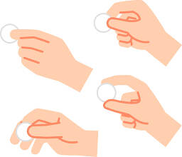 ダイヤをつまむ 手何かをつまむ 手のポーズ - 手の表情・ポーズ無料イラスト素材