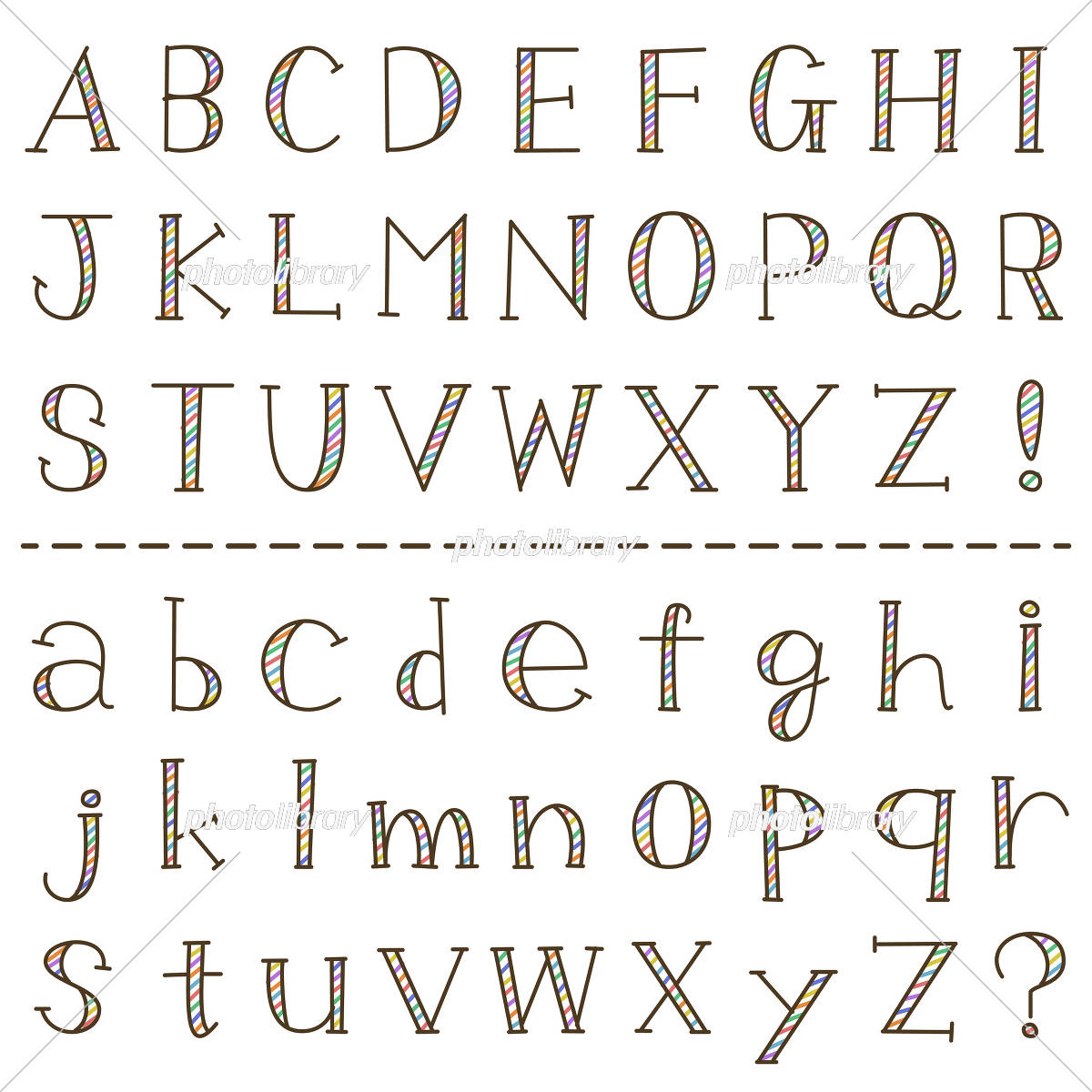 abcアルファベットイラストのフリー素材イラストイメージ