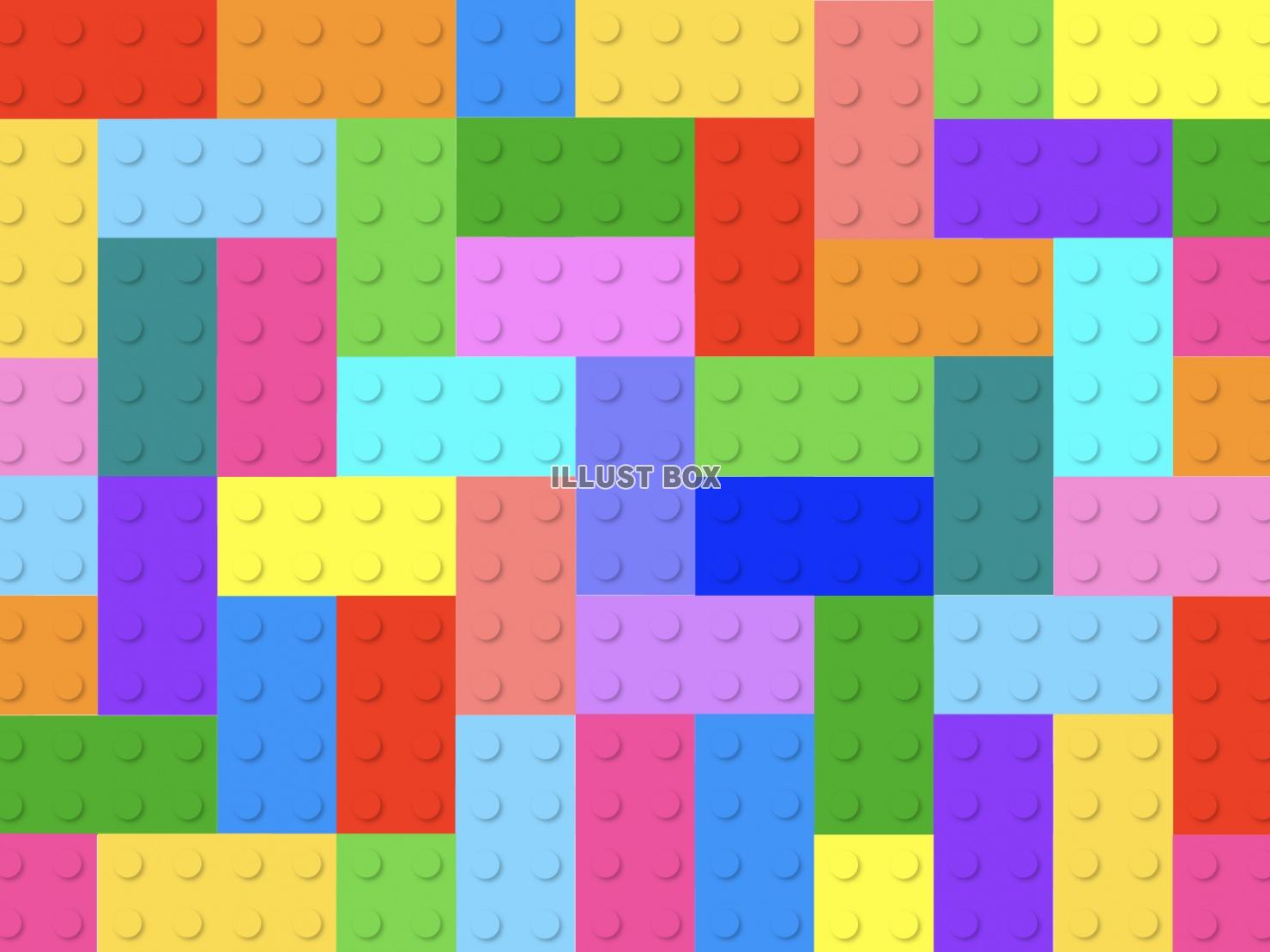 カラフルな四角で埋まる幾何学背景 イラスト素材