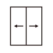 両引き戸建具 扉 CADで使える建築図面記号