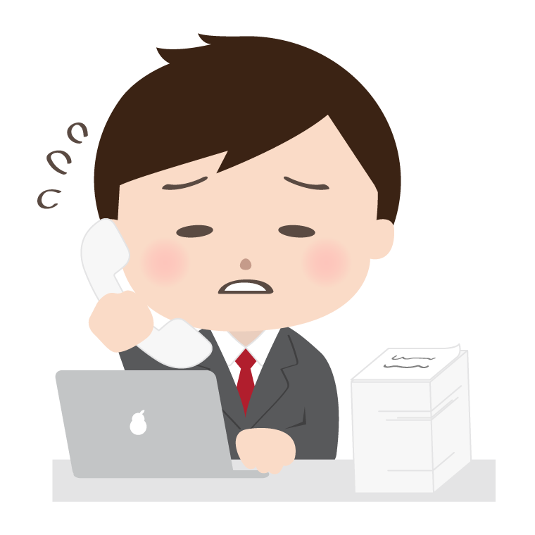 もくもくと仕事をする - ビジネスクリップアートフリー素材