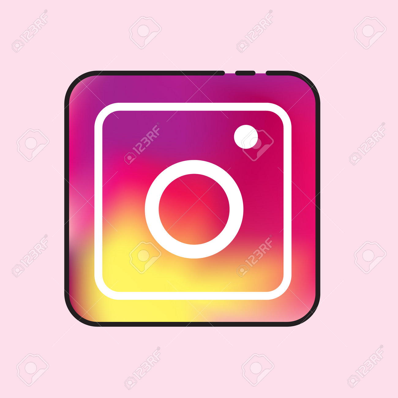 Instagram インスタグラム っぽいアイコンのイラストゆるくてかわいい無料イラスト・アイコン素材屋「ぴよたそ」