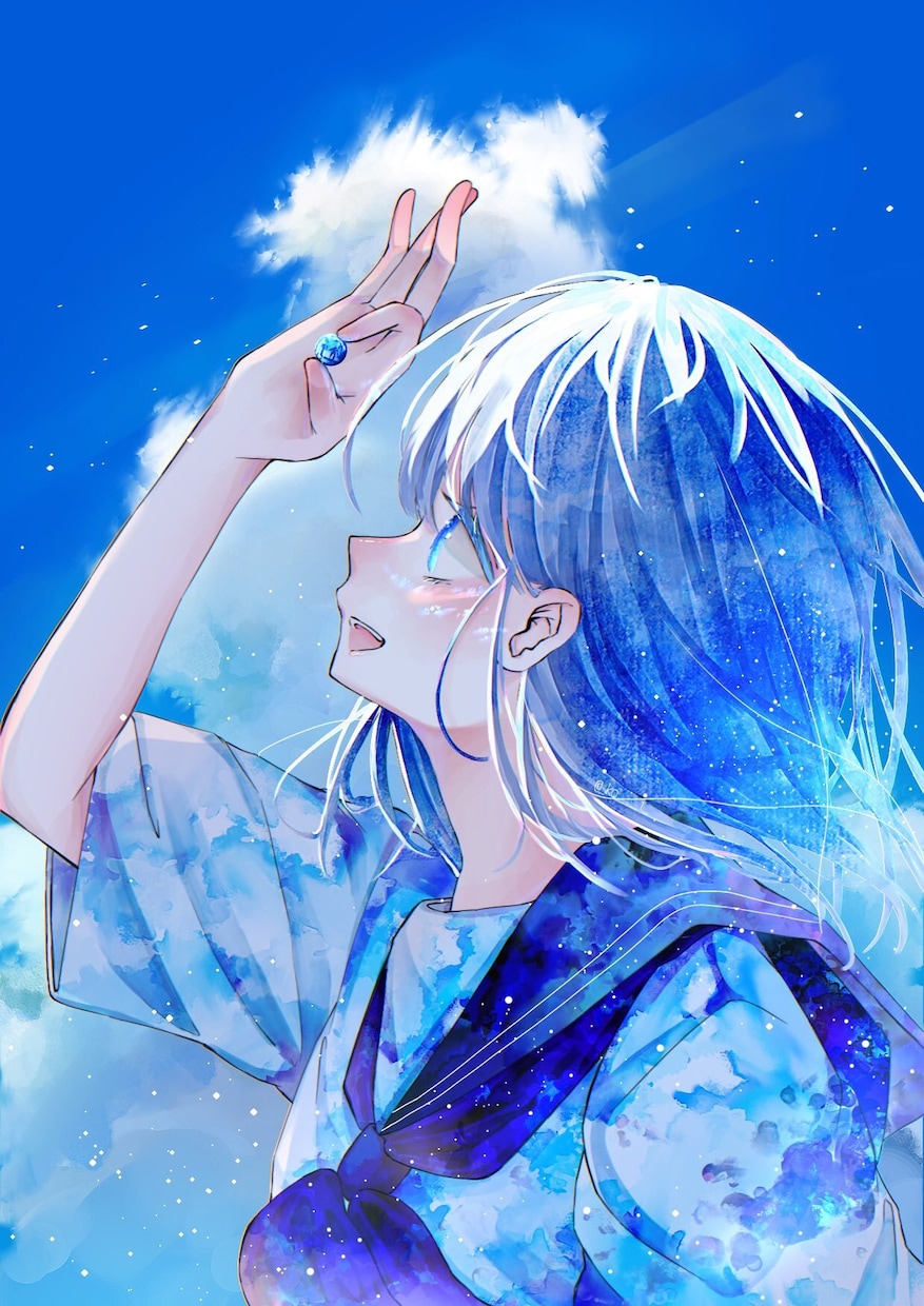 オリジナル 手描きイラスト 女の子キャラクター 夏だ！🍧イラストオリジナルキャラクターオリジナル