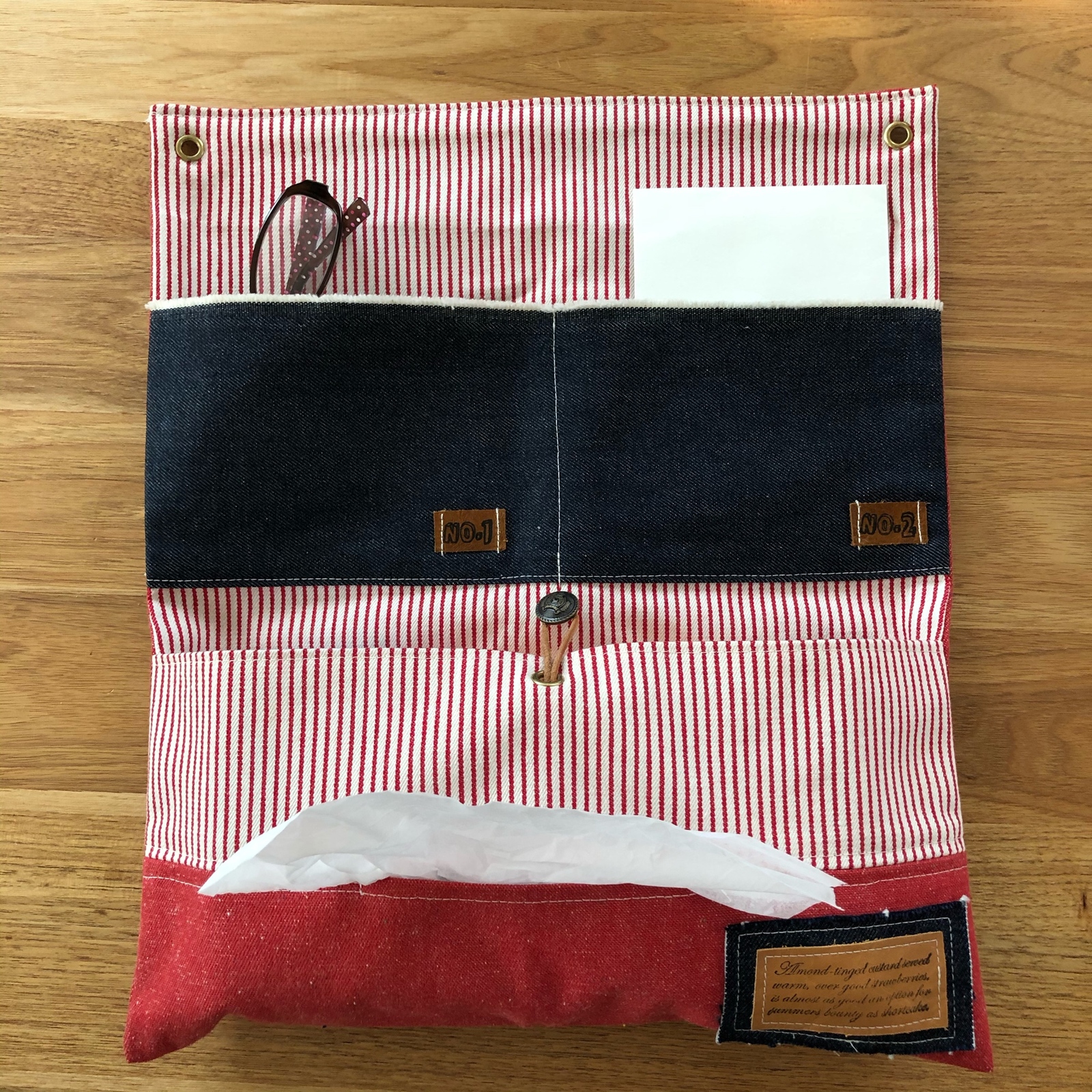 型紙不要 四角い布１枚を折りたたんで作る、マチつきボックスティッシュケースの作り方nunocoto fabric