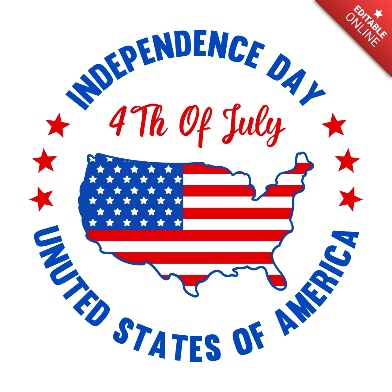 アメリカの愛国的なロゴ。アメリカの国旗のイラスト素材・ベクター Image 173114857