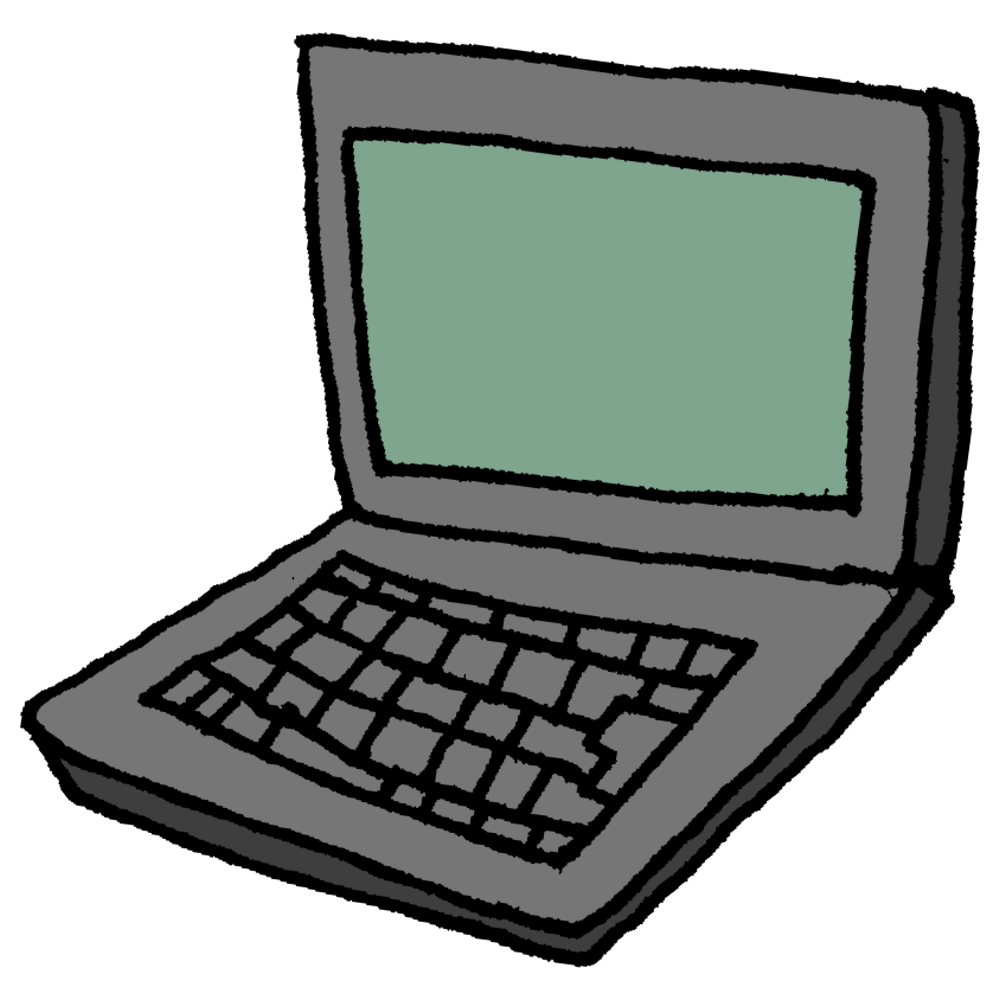 正面向きのシンプルなノートパソコン イラスト素材6525755- フォトライブラリ