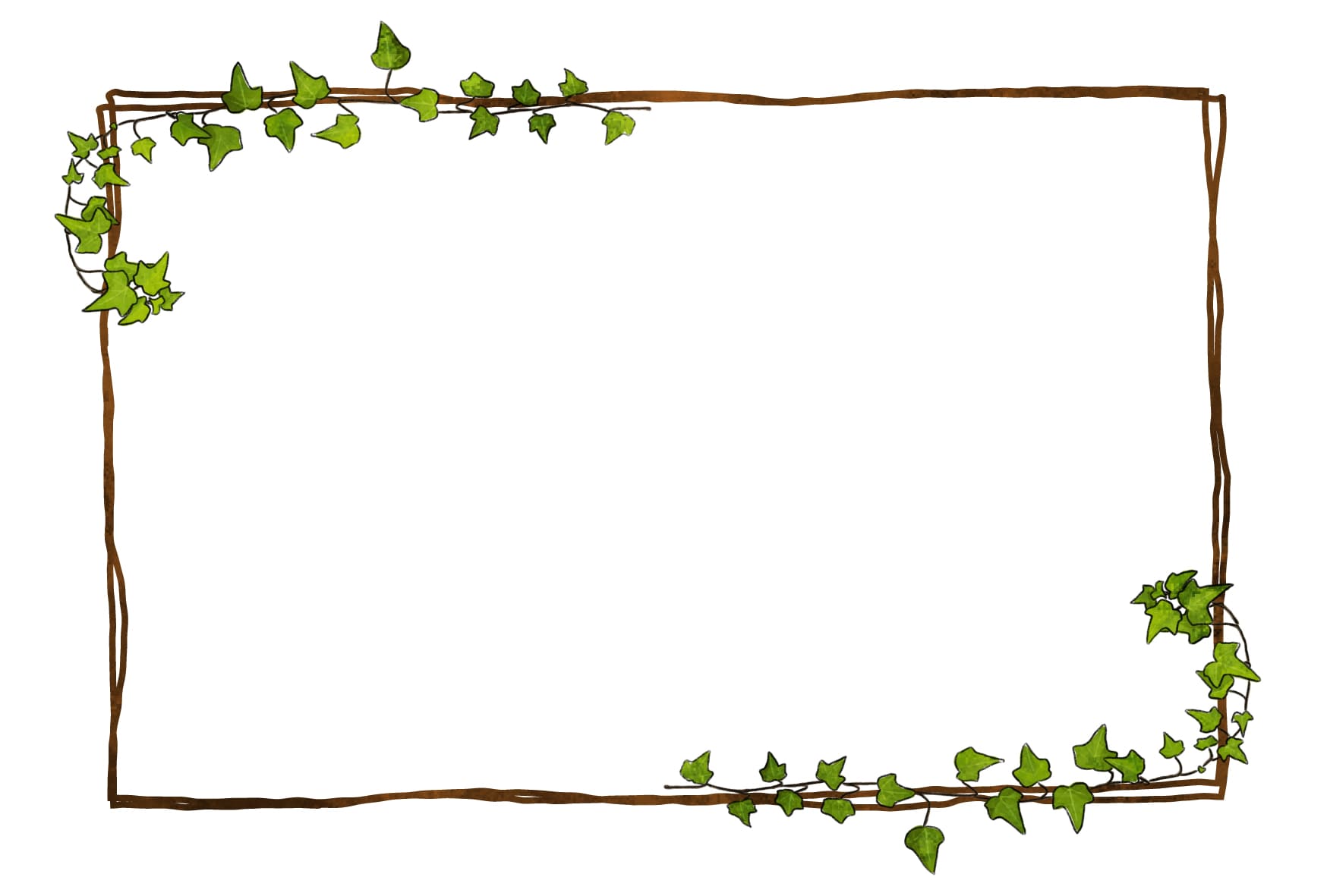 メッセージカードのテンプレートアイビー - GreenStock40