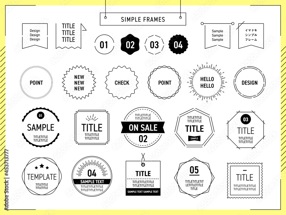 バナー広告、アイコンのwebデザイン素材:薄紫色のシンプルな鉛筆風のラインの大人かわいい飾り枠。ネットショップ制作のフリー素材無料素材とweb デザイン・DTP・動画制作 tigpig