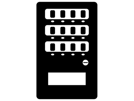 自動販売機のアイコン 白い背景で隔離の web デザインの自動販売機のベクトルのアイコンを概要します。Premiumベクトル素材