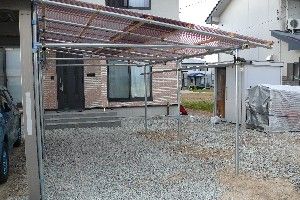 21単管パイプでガレージカーポートを作ってみた